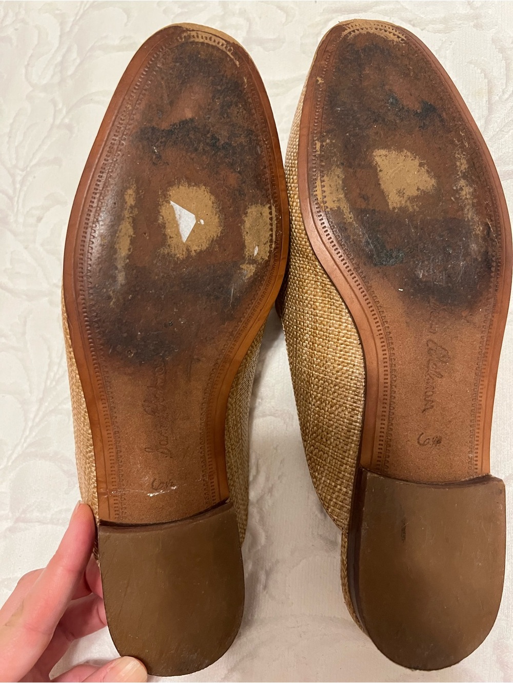 Sam Edelman Tan Linnie Woven Slip-On Loafer Miles with Gold Bit size 6.5 - Picture 6 of 7